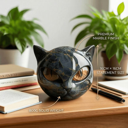 HaleStone® - Large Black Cat Sculpture